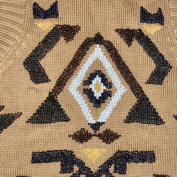 L.A.M.B Brown knit beaded sweater - Picture 3 of 7